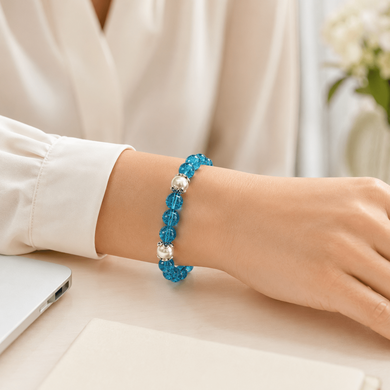 Handmade Bohemian Natural Stone Beaded Bracelet